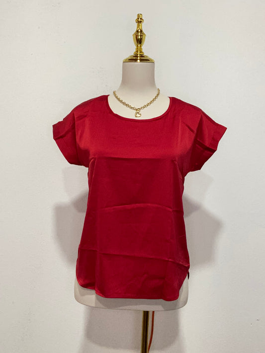 Blusa satin roja