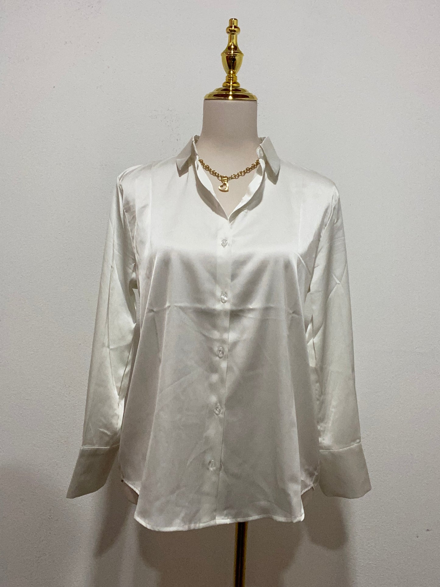 Blusa Satin Blanca