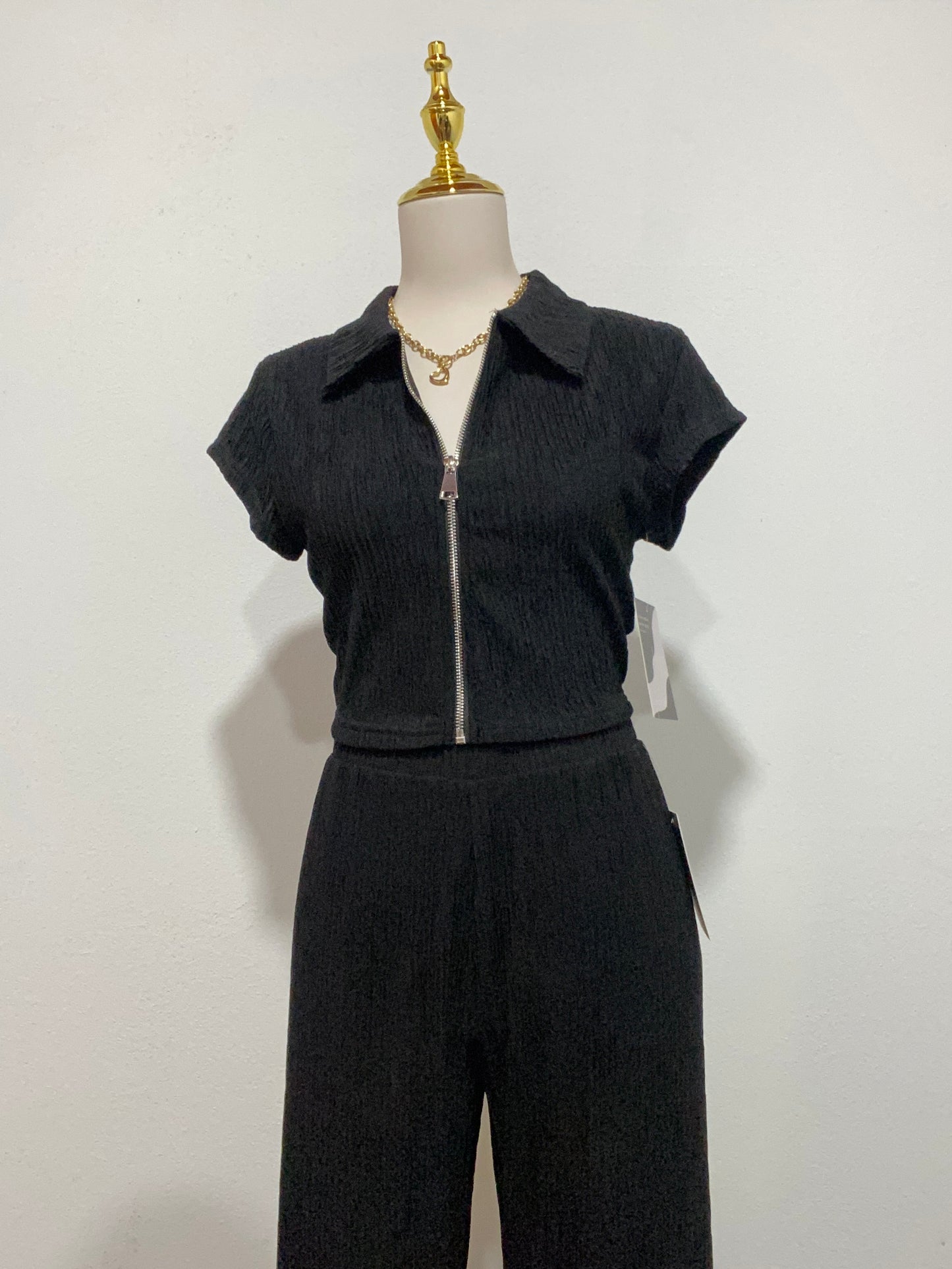 Conjunto Negro Con Manga