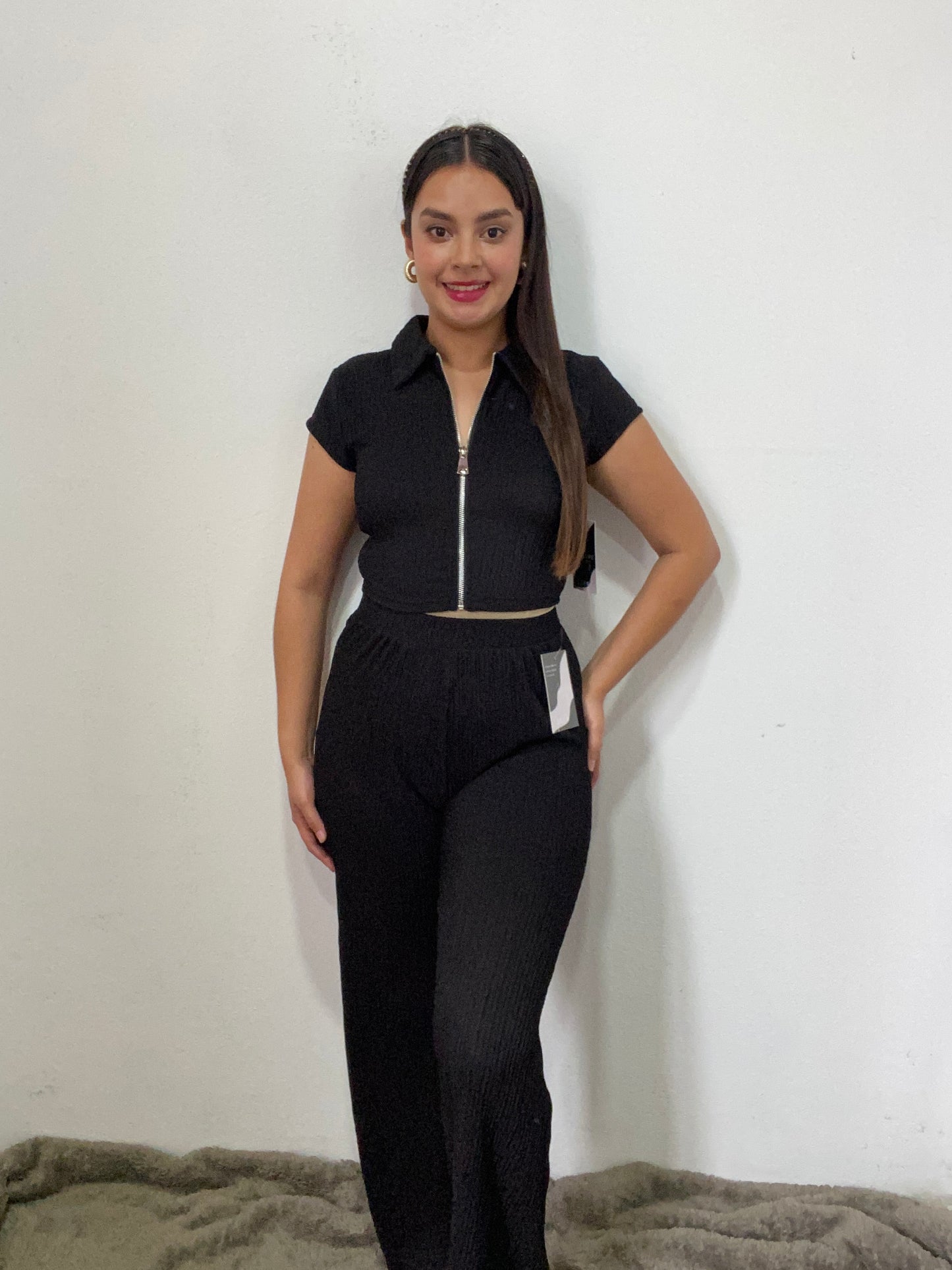 Conjunto Negro Con Manga